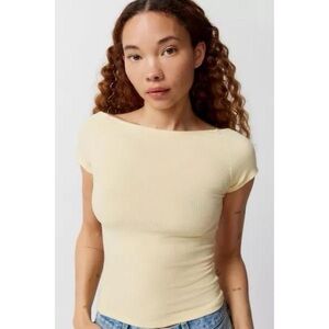 SOLD - UO Nadia Cap Sleeve Ribbed Top